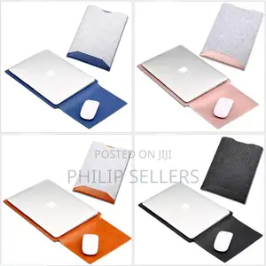 Laptop Felt Sleeve Case Cover Bag W/ Mouse Pad for Macbook A