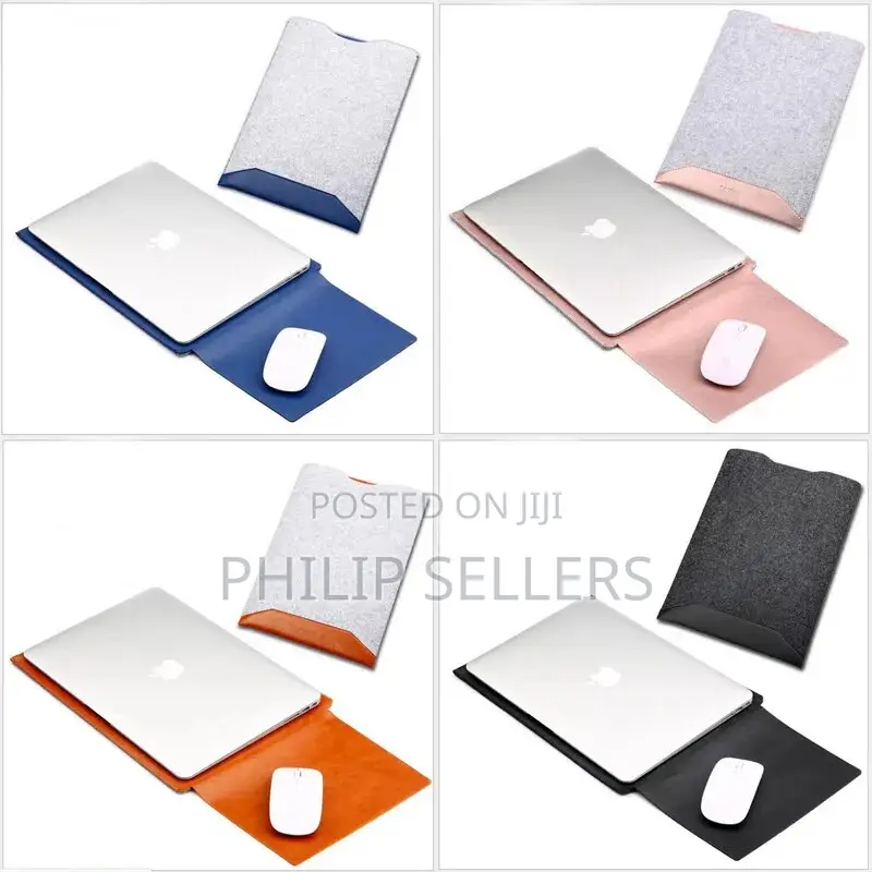 Laptop Felt Sleeve Case Cover Bag W/ Mouse Pad for Macbook A