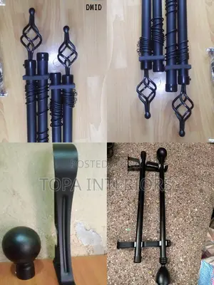 Imported Affordable Adjustable Black Curtain Rods