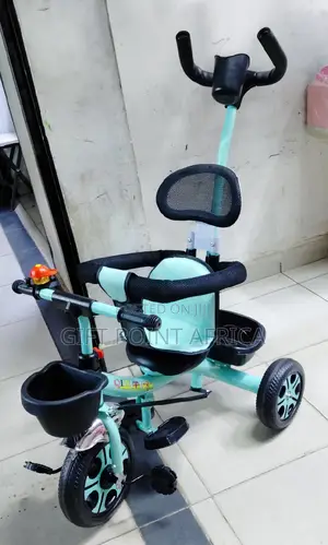 Kids Push Handle Three Wheel Tricycle