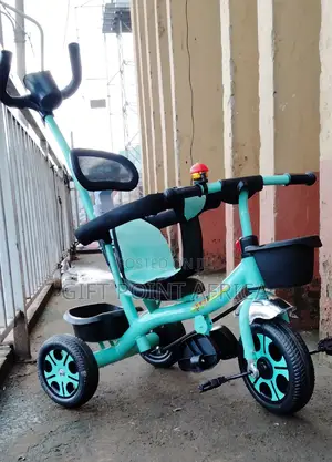 Push Handle Kids Three Wheels Triacycle