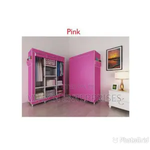 Wardrobe 3column Wooden Portable