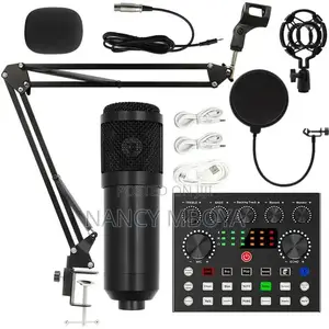 BM800 Condenser Microphone With V8 Soundcard 4live Recording