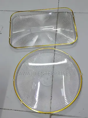 Rectangular Acrylic Tray With Gold Rim