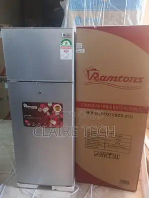RF/217(BCD-213) Ramtons Silver213 Litres Double Door Fridge