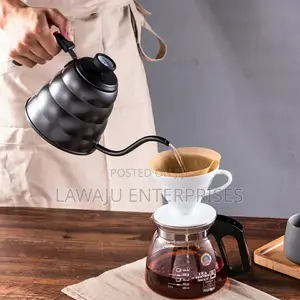 Black Gooseneck Thin Spout Kettle