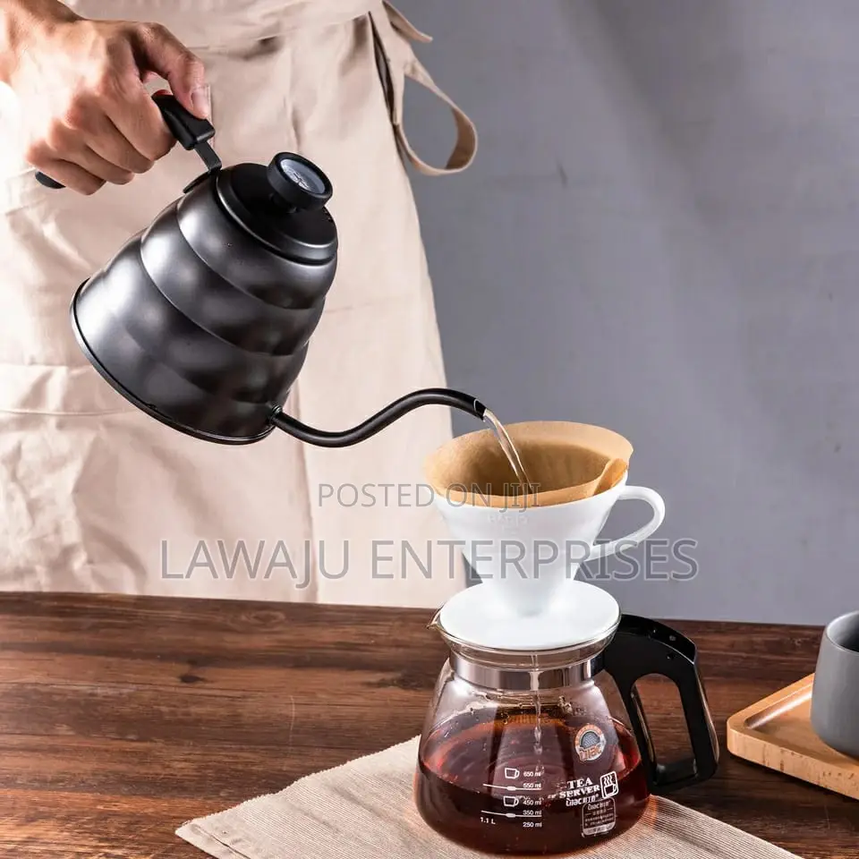 Black Gooseneck Thin Spout Kettle