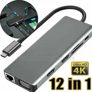 Type C to HDTV 12 in 1 USB Hub Docking Station