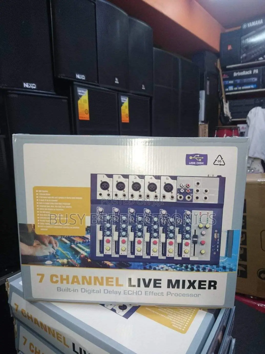 7channel Live Mixer With Digital Delay Effect Processor