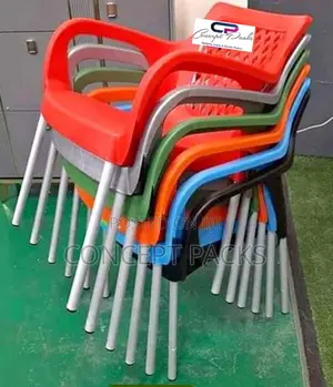 Metal Tubing Chairs With Arms.