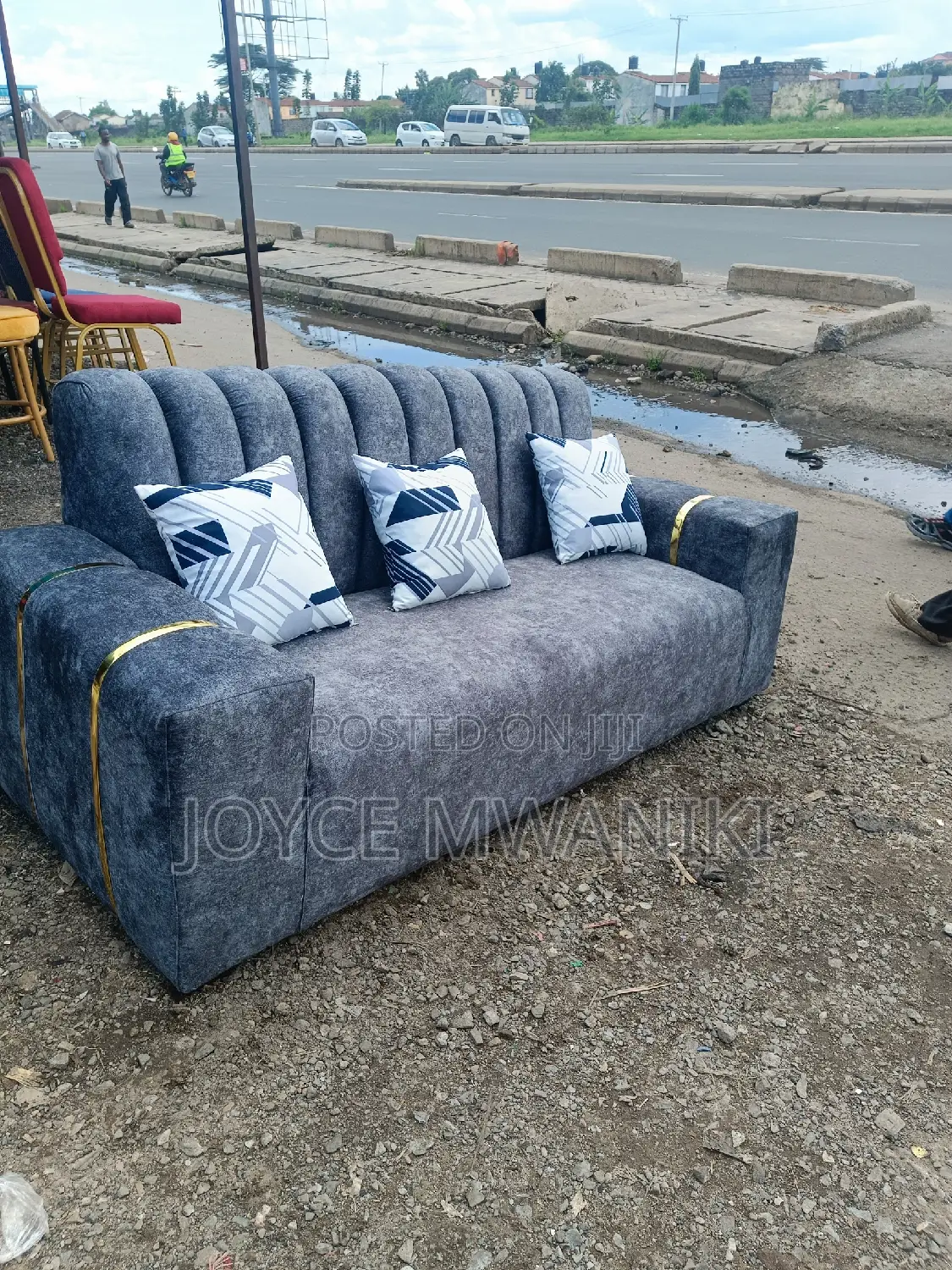 Sofa 3 Seater, Grey.