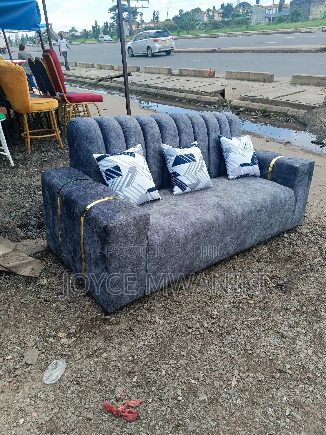 Sofa 3 Seater, Grey.