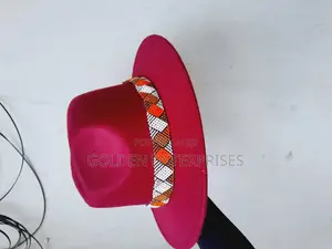 Maroon Wide Brim Beaded Fedora Hat