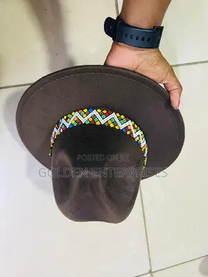 Black Wide Brim Beaded Fedora Hat