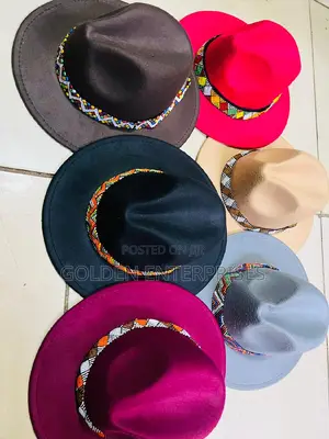 Wide Brim Beaded Fedora Hat