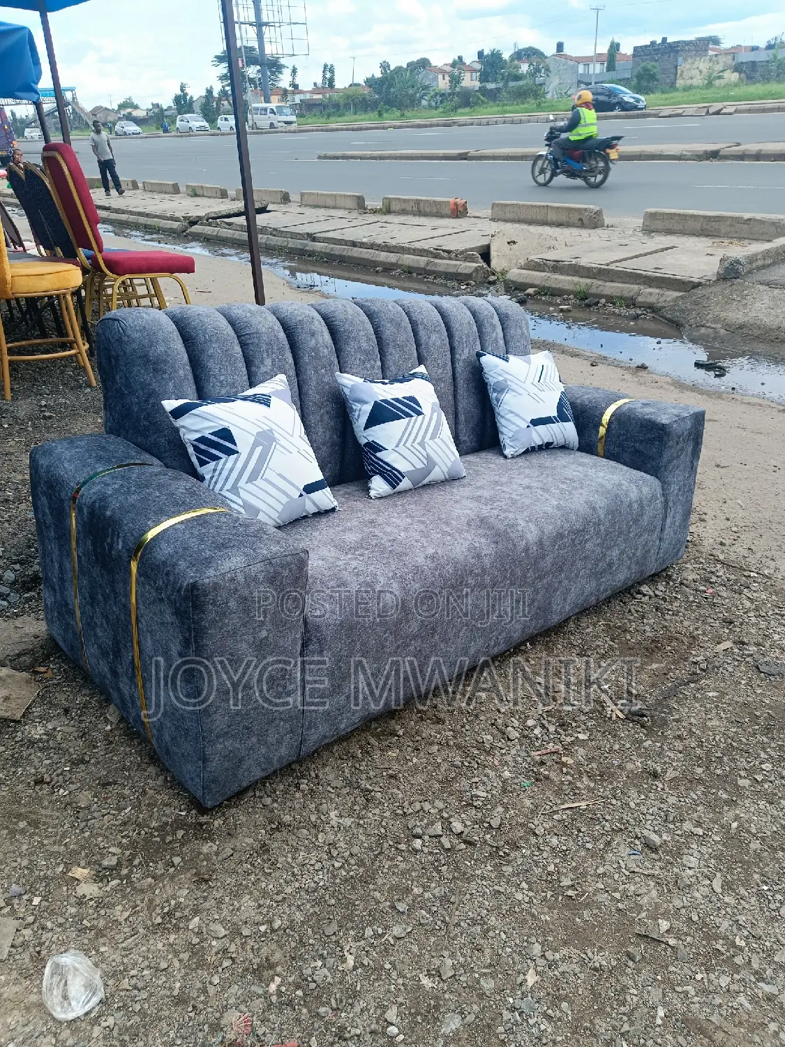 Sofa 3 Seater, Grey.
