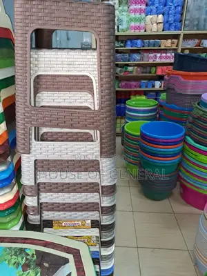 Strong and Heavy Duty Plastic Bamboo Stool