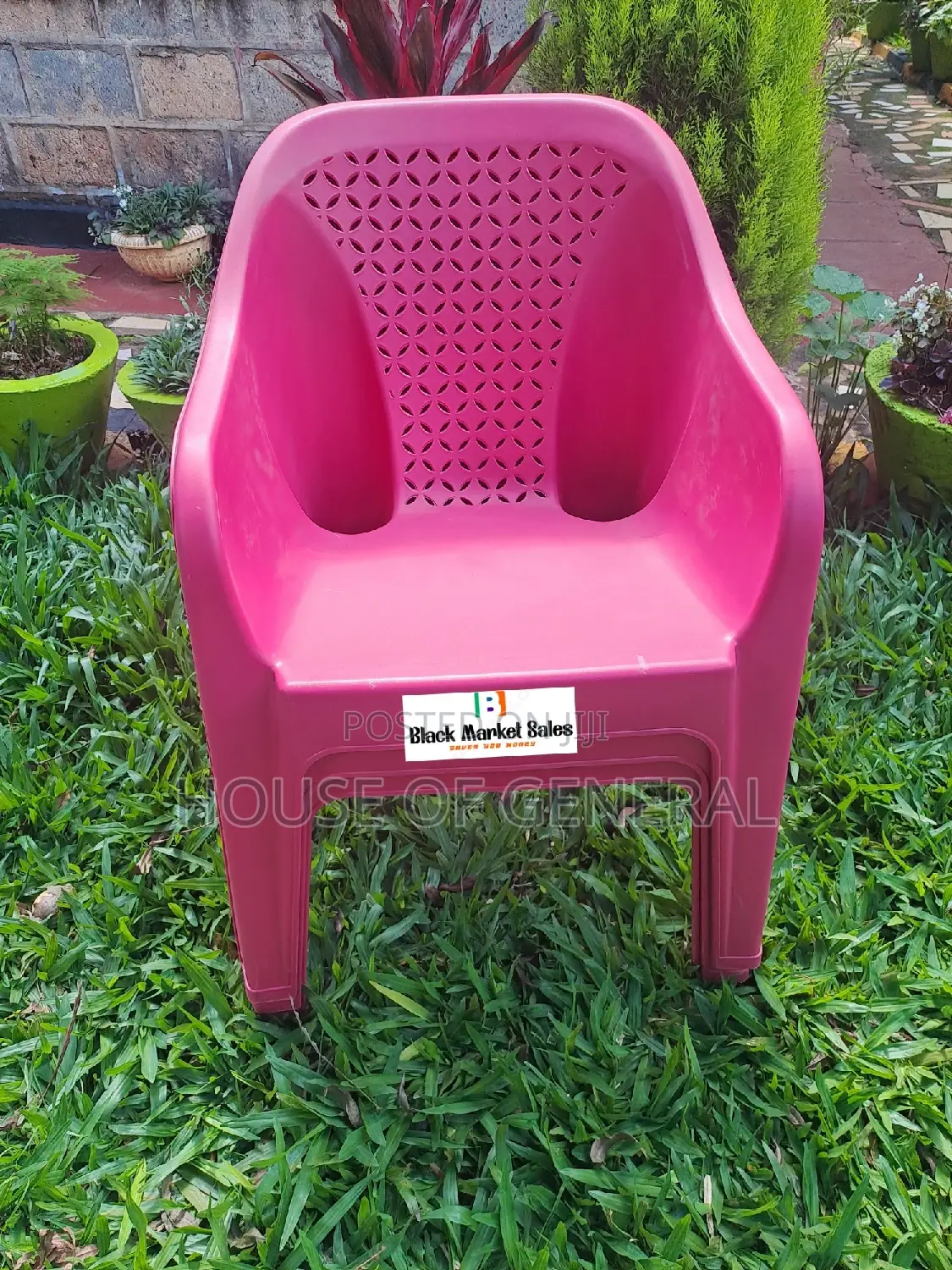 Pink Skyplast Plastic Chair