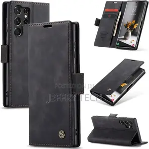 Wallet Case Cover for Samsung Galaxy S23 Ultra (Purple, Cas