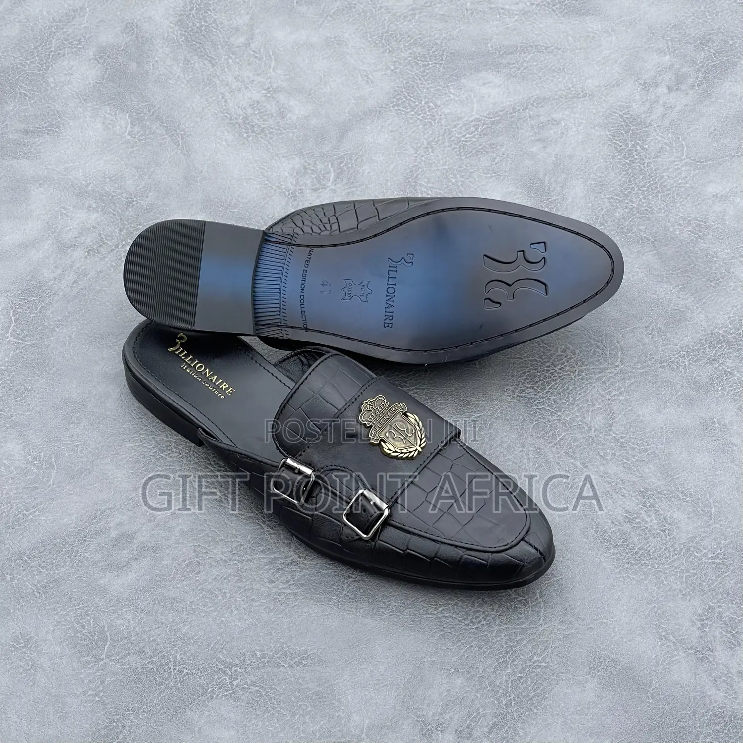 Black Billionaire Mules Shoes for Men