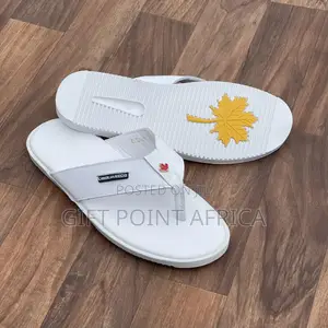 White Leather Sandals for Men