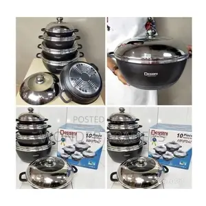 Dessini 10 PCS Non Stick Cookware Set( Black