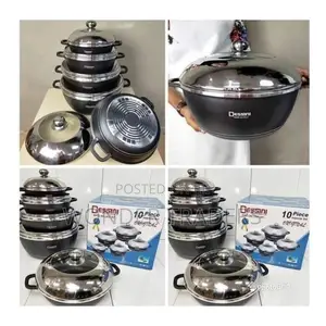 Dessini 10PC Black Non Stick Cookware Set