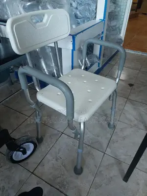 Shower Chair With Armrests and Adjustable Height**%