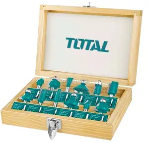 TOTAL QUALITY TACSR1121 12pcs Router Bits Set(8mm)