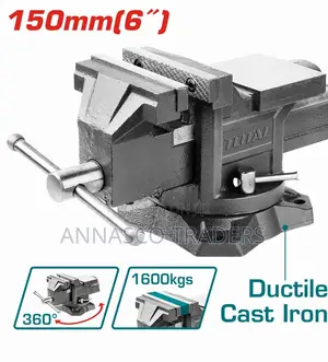 TOTAL THT6166 STRONG Bench Vice Swivel Base Size:6"