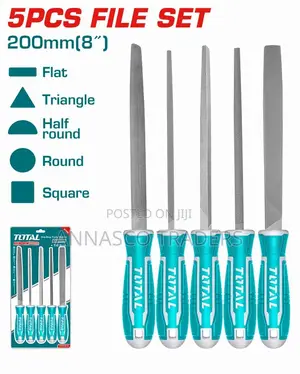 TOTAL THT918516 STRONG 5 PCS Steel File Set/8”