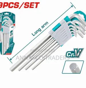 TOTAL THT106191 9pcs Hex Key Set Material:Cr-V