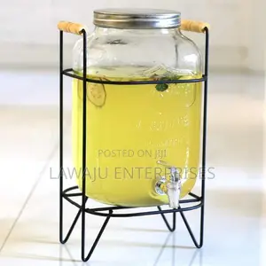 5L Glass Juice Dispenser With Faucet