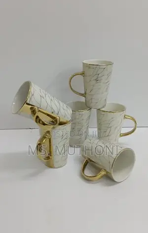 Golden Ceramic Mugs