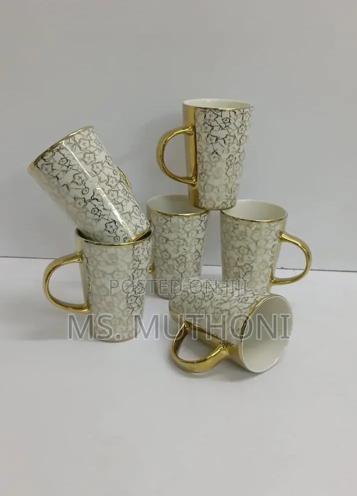 Golden Ceramic Mugs