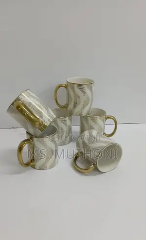 Golden Ceramic Mugs
