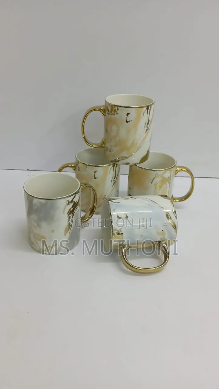 Golden Ceramic Mugs