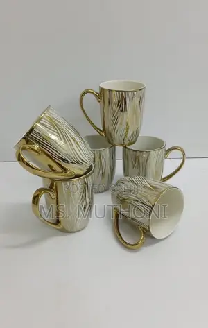 Golden Ceramic Mugs