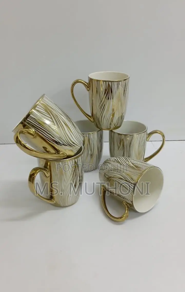 Golden Ceramic Mugs