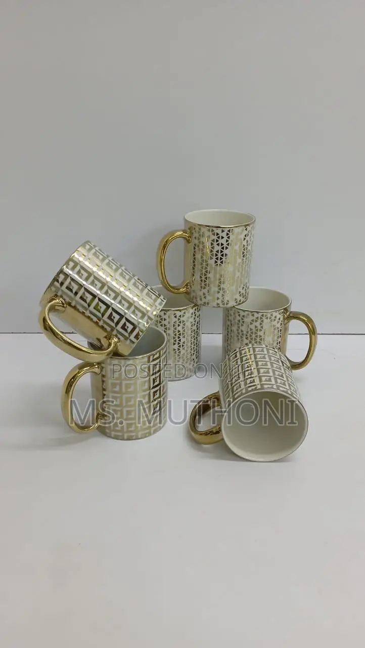 Golden Ceramic Mugs