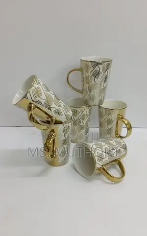 Golden Ceramic Mugs
