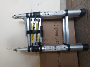 1.9m By 1.9m (3.8m) Aluminium Double Telescopic Ladder.