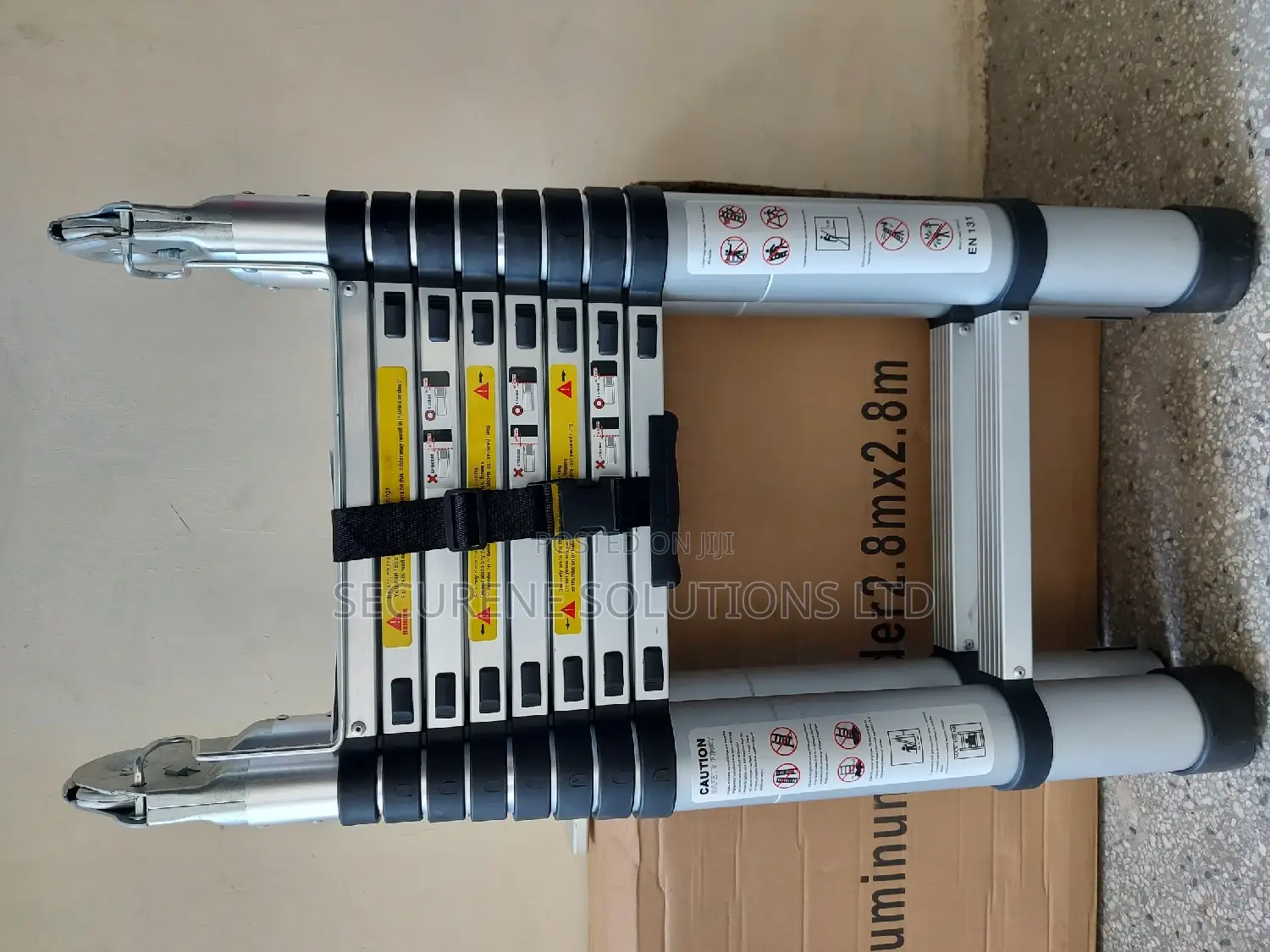 2.8m by 2.8m Aluminium Double Telescopic Ladder