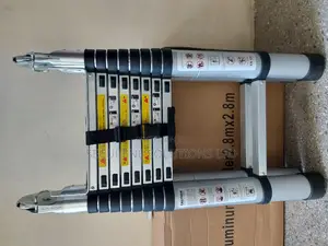 2.8m by 2.8m Aluminium Double Telescopic Ladder