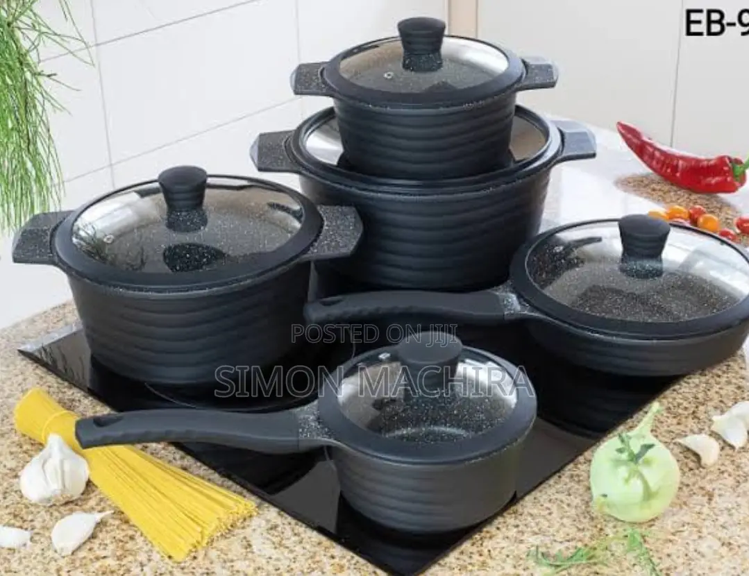 EDENBERG Heavy Duty 10 PCS Non Stick Marble Cookware