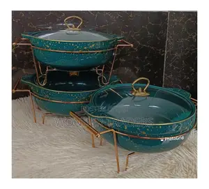3pcs Ceramic Food Warmers /Serving Bowls /Dishes 3.5 Litres.