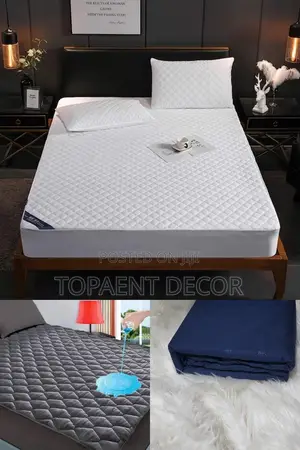White Grey and Blue Waterproof Mattress Protectors