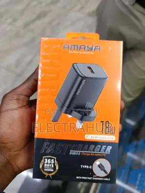 Amaya 18w Fast Charger With a Type C Charging Cable
