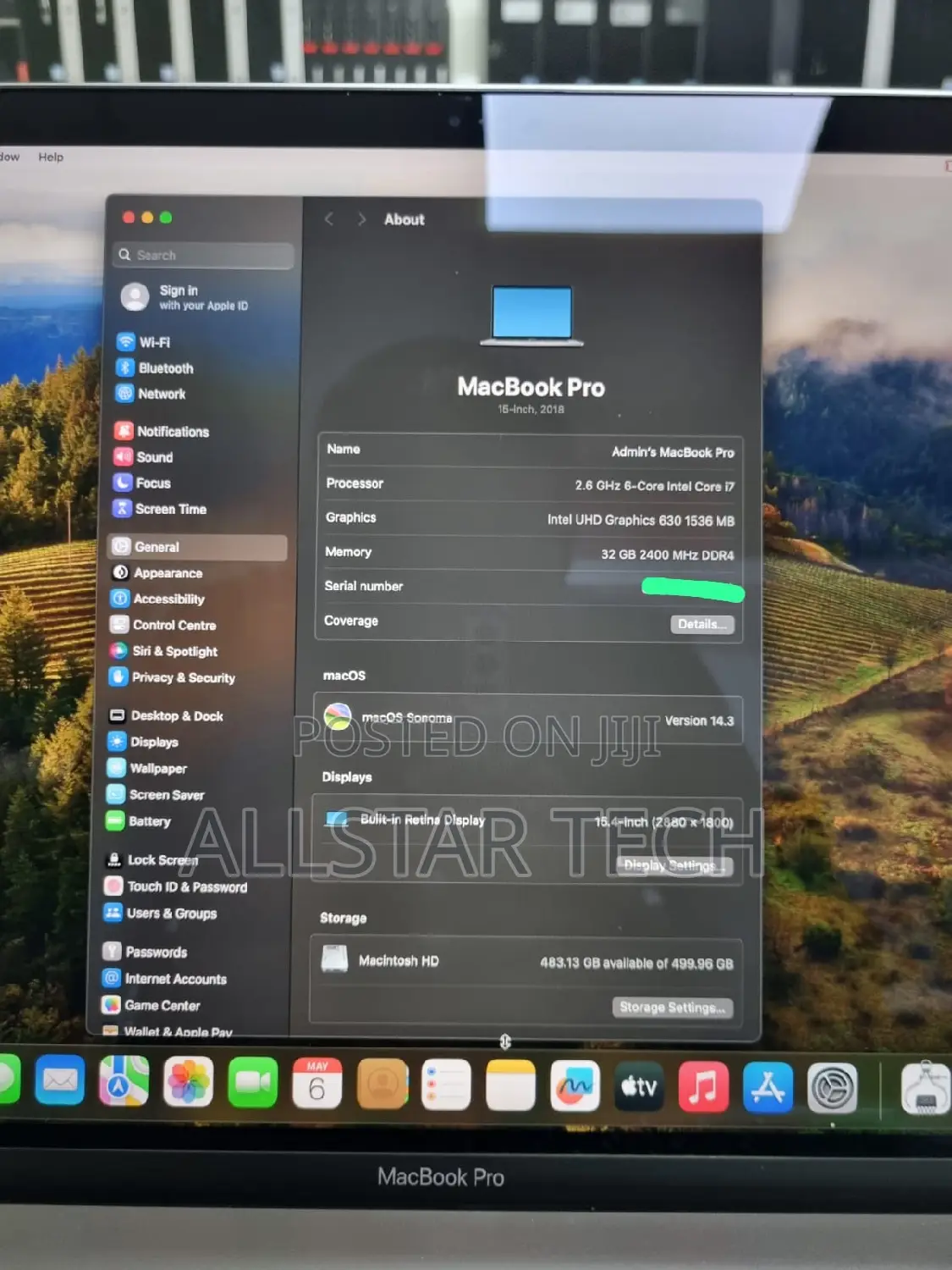 Laptop Apple MacBook Pro 2018 32GB Intel Core I7 SSD 512GB