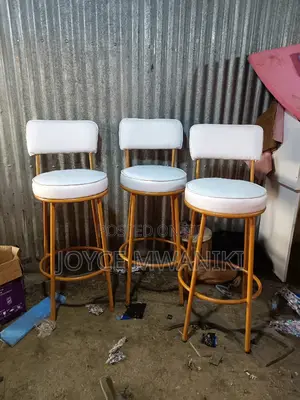 Counter Stools or Bar Stools, White and Gold.